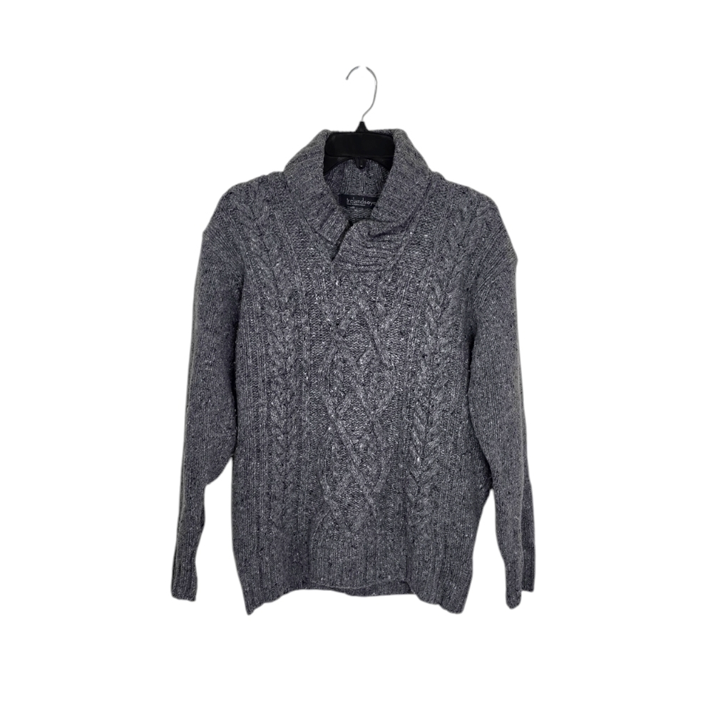 Irelandseye Fisherman Cable Knit Sweater Wool Cashmere Blend Small‎